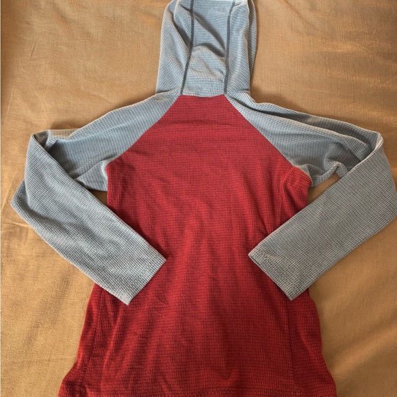 Melanzana Micro Grid Hoodie - Red/Slate - XS - Picture 3 of 7